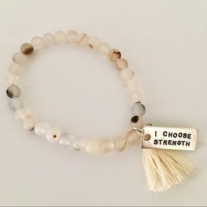 NEW inspirational HANDMADE glass beads and tassel
